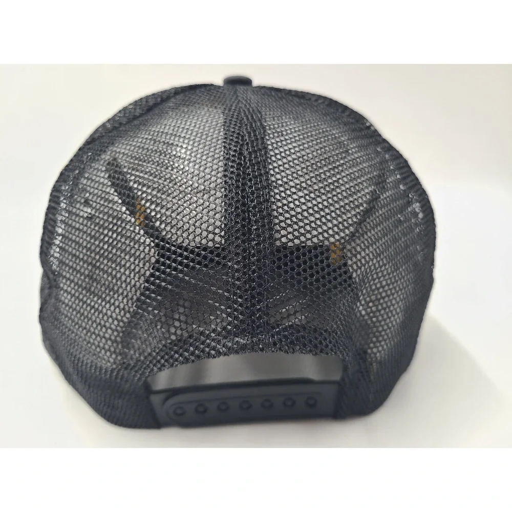 Vintage Bass‎ Fishing Mesh Trucker Snapback Hat Cap Outdoors Nature White Black